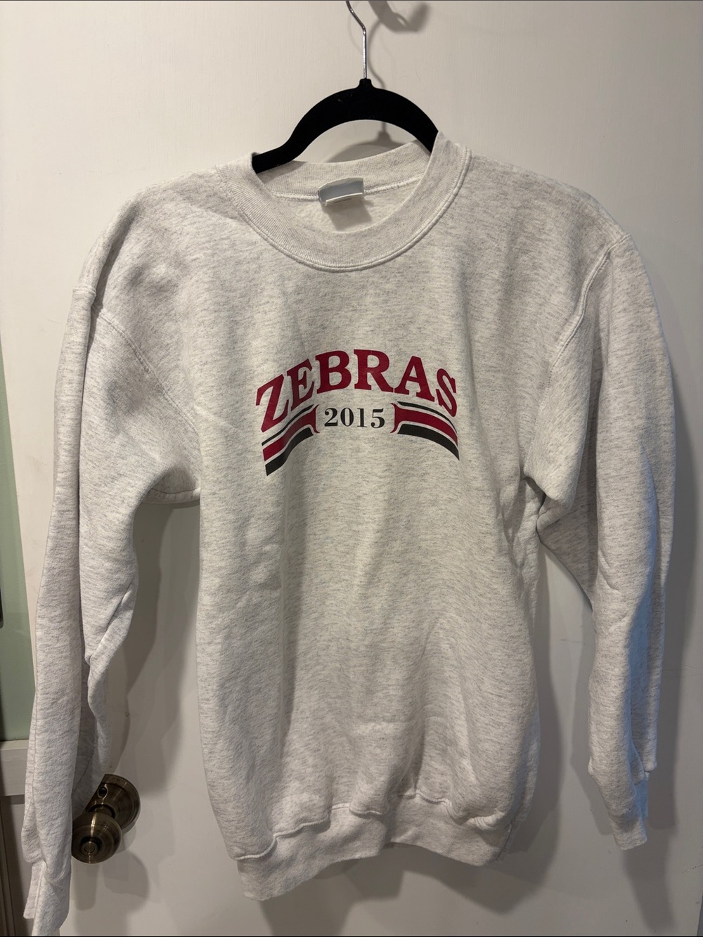 C. Port & Co Zebras 2015 Crewneck Sweatshirt - Light Gray small